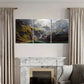 3pcs Fantasy Mountain Valley Scene Wall Art Set Canvas Framed 40x60cm - High Quality Print 100% Australian Made Wall Canvas Ready to Hang