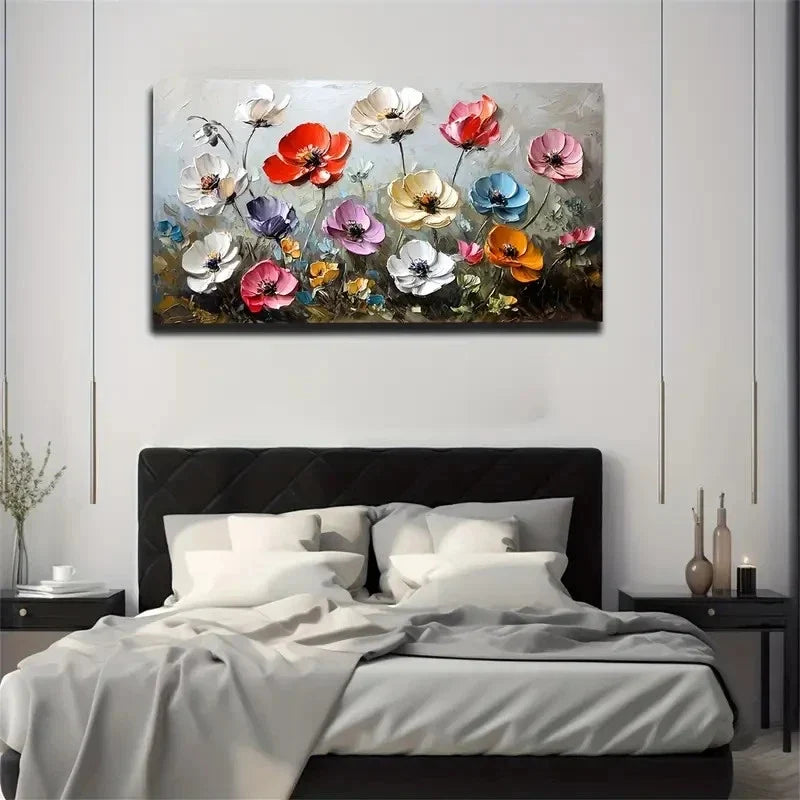 Rich Colors Creating A Layered Wall Art Canvas Office Home Room Framed 120x60cm