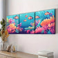 3pcs Depicting A Coral Reef Scene Nature  Wall Art Set Canvas Framed 40x60cm - High Quality Print 100% Australian Made Wall Canvas Ready to Hang