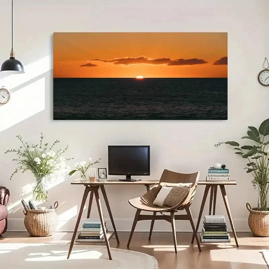 Natural Landscape Seaside Decor Wall Art Canvas Office Home Room Framed 120x60cm