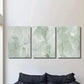 3pcs Sage Green & White Abstract Painting Wall Art Set Canvas Framed 40x60cm - High Quality Print 100% Australian Made Wall Canvas Ready to Hang