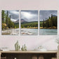 3pcs Serene Forest and Water Landscape Metal Print Ready to Hang Art
