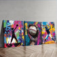 3pcs Baseball Graffiti Boy Colorful Perfect Wall Art Set Canvas Framed 40x60cm - High Quality Print 100% Australian Made Wall Canvas Ready to Hang