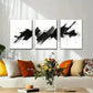 3pcs Modern Abstract Black White Stroke Perfect Wall Art Set Canvas Framed 40x60cm - High Quality Print 100% Australian Made Wall Canvas Ready to Hang