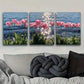 3pcs Pink Tulip Blue Water Colorful Perfect Wall Art Set Canvas Framed 40x60cm - High Quality Print 100% Australian Made Wall Canvas Ready to Hang