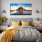 Modern Coastal Castle Wall Art Canvas Office Home Room Framed 80x45cm
