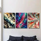 3pcs Abstract Gradient Fluid Bubble Wall Art Set Canvas Framed 40x60cm - High Quality Print 100% Australian Made Wall Canvas Ready to Hang