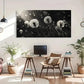 Black & White Dandelion Modern Wall Art Canvas Office Home Room Framed 120x60cm