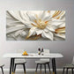 White Flowers Three-Dimensional Wall Art Canvas Office Home Room Framed 120x60cm