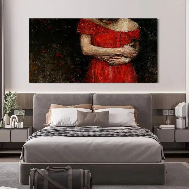 Abstract Woman Modern Wall Art Canvas Office Home Room Framed 120x60cm