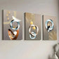 3pcs Modern Abstract Geometric Decoration Wall Art Set Canvas Framed 40x60cm - High Quality Print 100% Australian Made Wall Canvas Ready to Hang