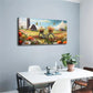 Basket Filled With Wildflower Wall Art Canvas Office Home Room Framed 80x45cm