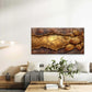 Abstract Cracked Gold Surface Wall Art Canvas Office Home Room Framed 120x60cm