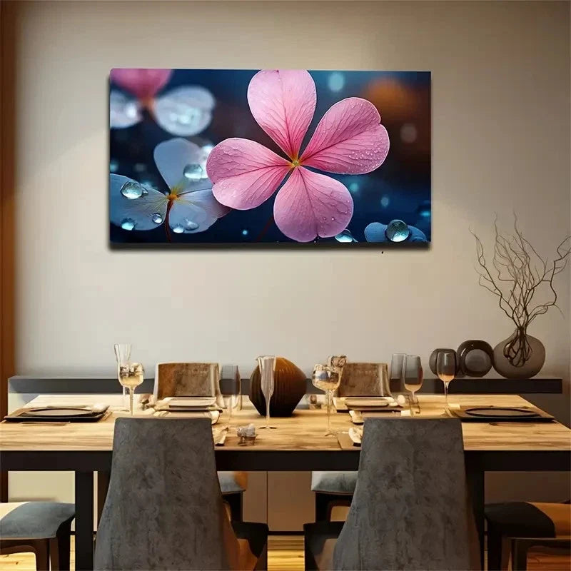 Fresh Flowers Very Simple Wall Art Canvas Office Home Room Framed 80x45cm