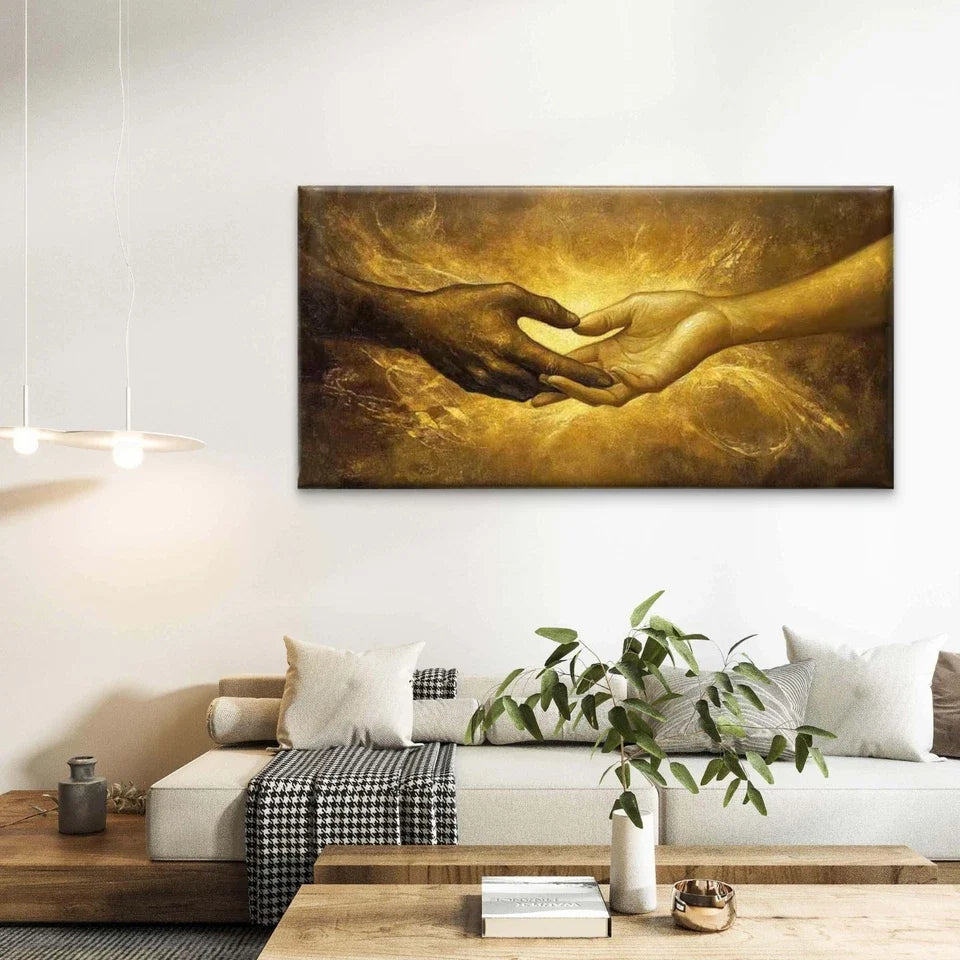 The Eternal Connection Wall Art Canvas Office Home Room Framed 80x45cm