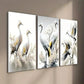 3pcs Japanese Red Crowned Crane Decor Wall Art Set Canvas Framed 40x60cm - High Quality Print 100% Australian Made Wall Canvas Ready to Hang