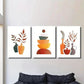 3pcs Circle Balance Floral Vase Arrangement Wall Art Set Canvas Framed 40x60cm - High Quality Print 100% Australian Made Wall Canvas Ready to Hang