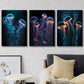 3pcs Glowing Jellyfish Marine Life Wall Art Set Canvas Framed 40x60cm - High Quality Print 100% Australian Made Wall Canvas Ready to Hang