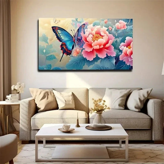 Silvery Leaf Veins Wall Art canvas office home room framed 120x60cm