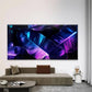 Neon Tropical Anthurium Leaves Wall Art Canvas Office Home Room Framed 120x60cm