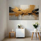Abstract Golden Black Graffiti Wall Art Canvas Office Home Room Framed 80x45cm