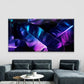 Neon Tropical Anthurium Leaves Wall Art Canvas Office Home Room Framed 120x60cm