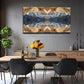 Modern Abstract Blue Beige Wall Art Canvas Office Home Room Framed 120x60cm
