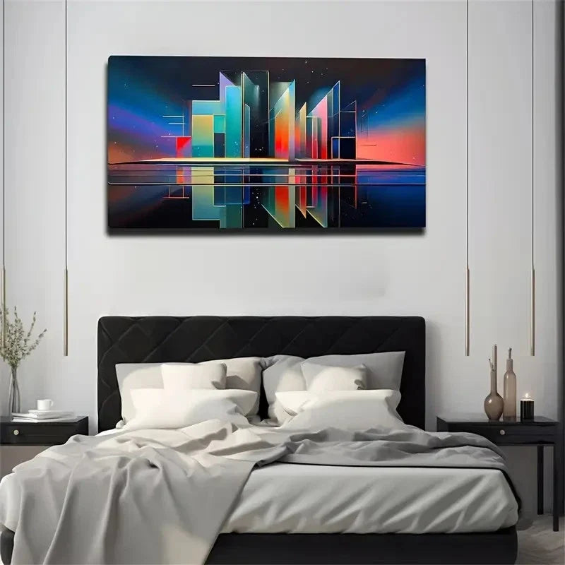 Vibrant Colorful Modern Décor Wall Art Canvas Office Home Room Framed 120x60cm
