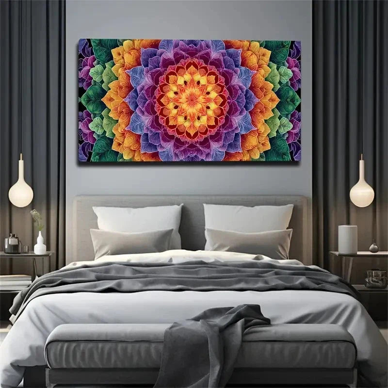 Elegant Floral Petal Painting Wall Art Canvas Office Home Room Framed 120x60cm