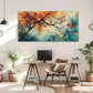 Vibrant Autumn Colors Abstract Wall Art Canvas Office Home Room Framed 120x60cm