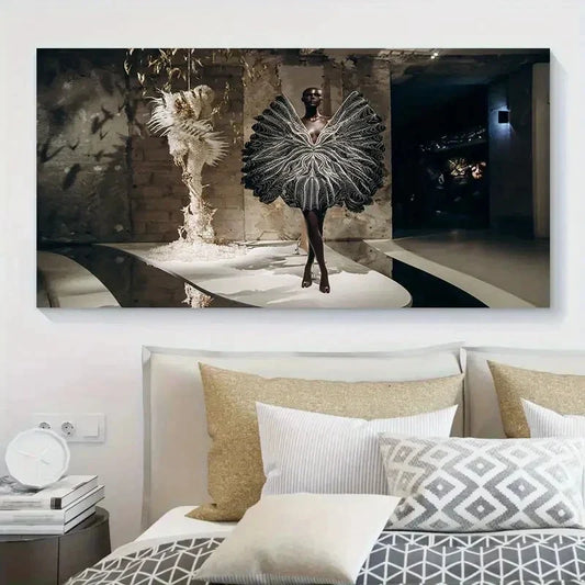 Fashion-Inspired Realistic Wall Art Canvas Office Home Room Framed 80x45cm