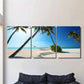 3pcs Tropical Beach Scene Paradise with Hammock Metal Print Ready to Hang Art