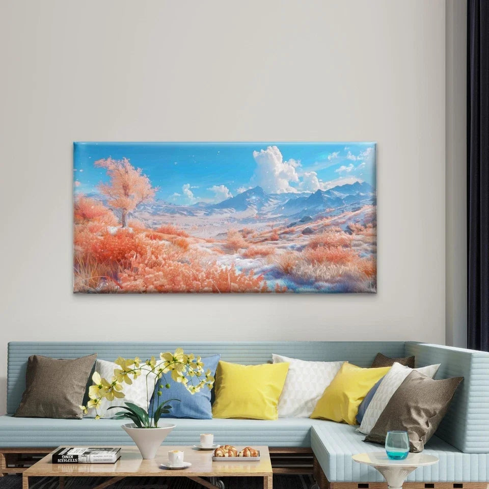 Nature Landscape Soft Color Ton Wall Art Canvas Office Home Room Framed 120x60cm