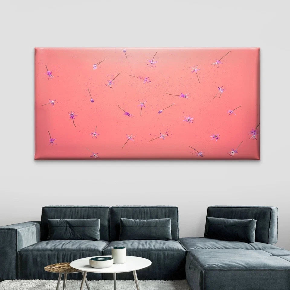 Flower With Psychedelic Wall Art Canvas Office Home Room Framed 120x60cm