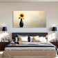 Sunflower Floral Vase Deco Wall Art Canvas Office Home Room Framed 80x45cm
