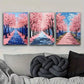 3pcs Featuring Pink Cherry Blossom Trees Nature Wall Art Set Canvas Framed 60x90cm - High Quality Print 100% Australian Made Wall Canvas Ready to Hang