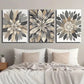 3pcs Beige Botanical Flowers Decor Wall Art Set Canvas Framed 40x60cm - High Quality Print 100% Australian Made Wall Canvas Ready to Hang