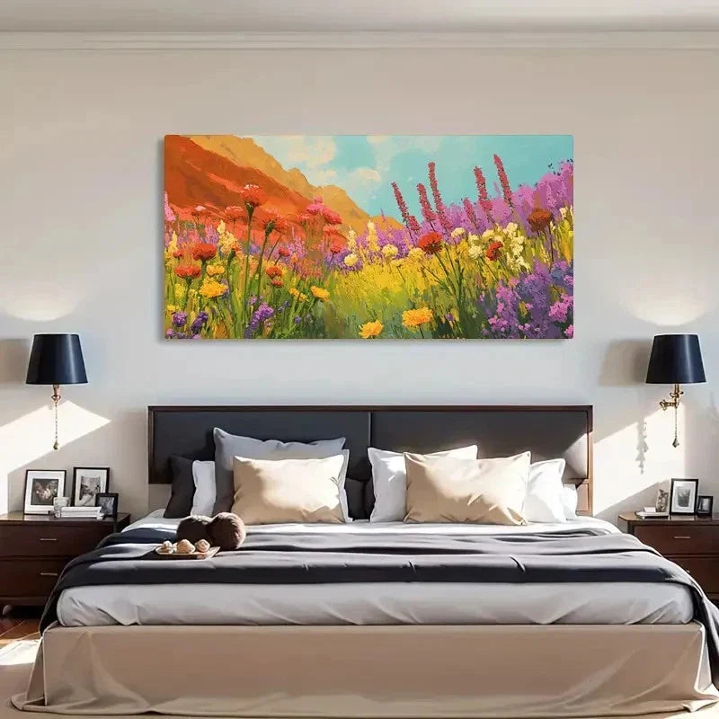 Portrait Farmhouse Landscape Wall Art Canvas Office Home Room Framed 120x60cm