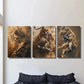 3pcs Cheetah Tiger Crocodile Hunting & Eating Wall Art Set Canvas Framed 40x60cm - High Quality Print 100% Australian Made Wall Canvas Ready to Hang