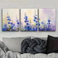 3pcs Blue Flower Watercolor Nature Perfect Wall Perfect Wall Art Set Canvas Framed 40x60cm - High Quality Print 100% Australian Made Wall Canvas Ready to Hang