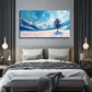 Snowy Winter Landscape Wall Art Canvas Office Home Room Framed 80x45cm