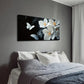 Elegant White Flowers Petals Wall Art Canvas Office Home Room Framed 120x60cm