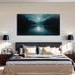 Moon and Lake Reflection Deco Wall Art Canvas Office Home Room Framed 120x60cm