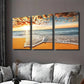 3pcs Beach Sunset Vibrant Sunset Painting Wall Art Set Canvas Framed 40x60cm - High Quality Print 100% Australian Made Wall Canvas Ready to Hang