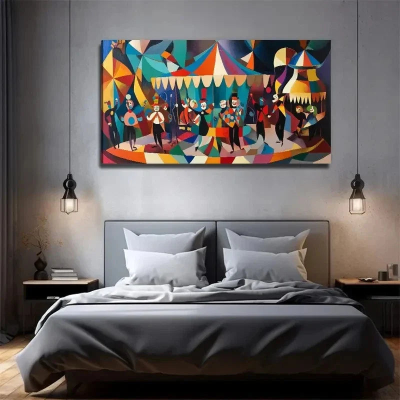 Music Hall People Wall Art Canvas Office Home Room Framed 120x60cm