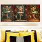 3pcs Wooden doll Art Painting Metal Print Ready to Hang Art
