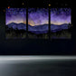3pcs Triptych Galaxy Mountain Starry Night Sky Metal Print Ready to Hang Art