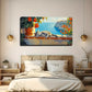 Serene Cat By The Sea Wall Art Canvas Office Home Room Framed 120x60cm