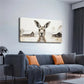 Abstract Deer Black White Wall Art Canvas Office Home Room Framed 120x60cm