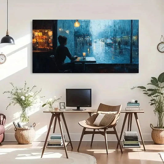 The Essence Of Solitude Night Wall Art Canvas Office Home Room Framed 120x60cm